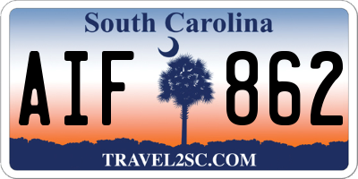 SC license plate AIF862