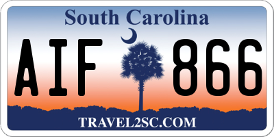 SC license plate AIF866