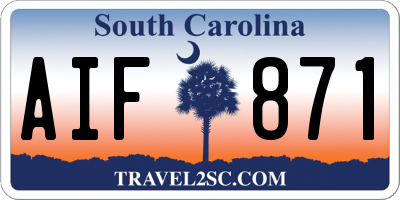 SC license plate AIF871