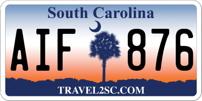 SC license plate AIF876