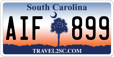 SC license plate AIF899
