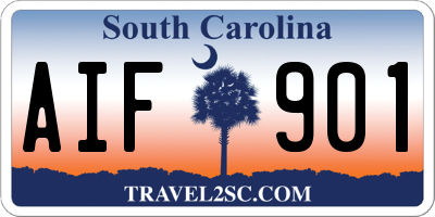 SC license plate AIF901