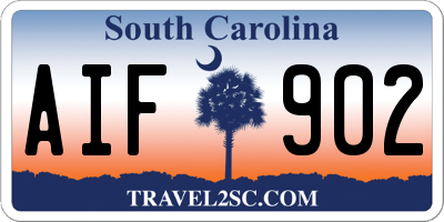 SC license plate AIF902