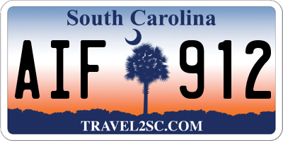 SC license plate AIF912
