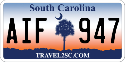 SC license plate AIF947