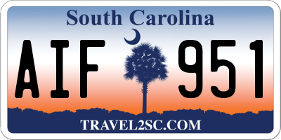 SC license plate AIF951