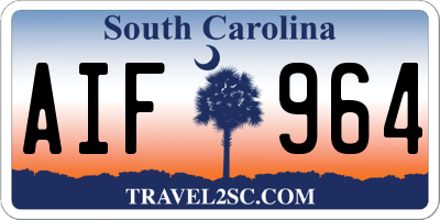 SC license plate AIF964