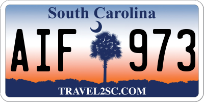 SC license plate AIF973