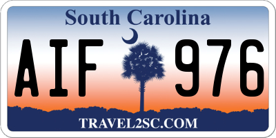 SC license plate AIF976