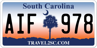SC license plate AIF978