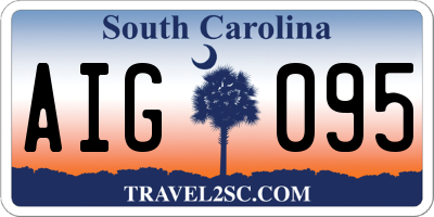 SC license plate AIG095