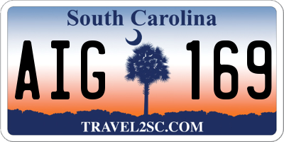 SC license plate AIG169