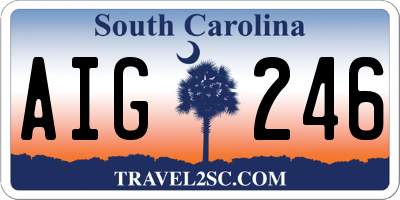 SC license plate AIG246