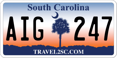 SC license plate AIG247