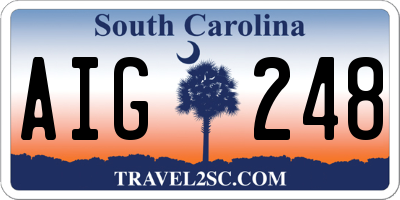SC license plate AIG248