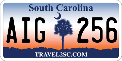 SC license plate AIG256