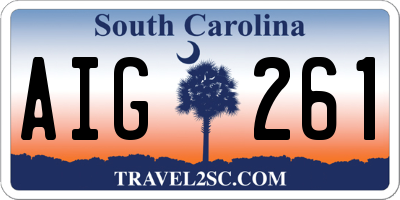 SC license plate AIG261