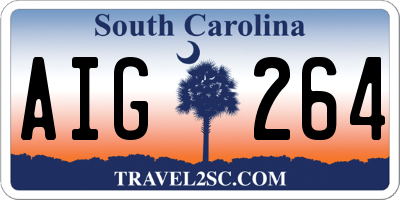 SC license plate AIG264