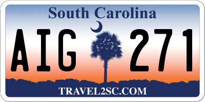 SC license plate AIG271