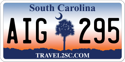 SC license plate AIG295