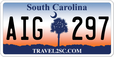 SC license plate AIG297