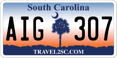 SC license plate AIG307