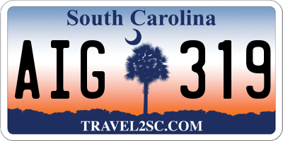 SC license plate AIG319