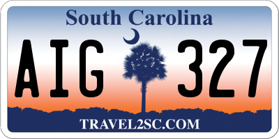 SC license plate AIG327