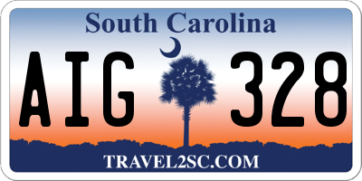 SC license plate AIG328