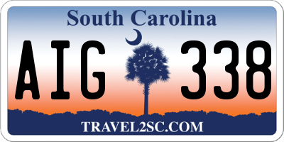 SC license plate AIG338