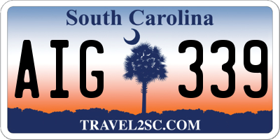 SC license plate AIG339