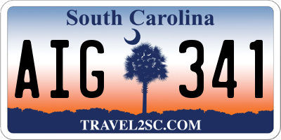 SC license plate AIG341