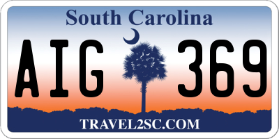 SC license plate AIG369