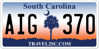 SC license plate AIG370