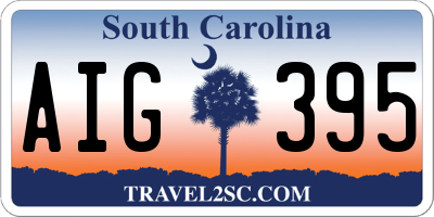 SC license plate AIG395