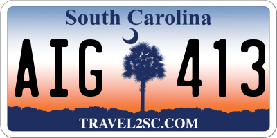 SC license plate AIG413