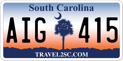 SC license plate AIG415