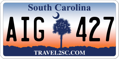 SC license plate AIG427