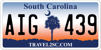 SC license plate AIG439