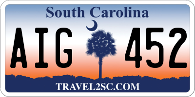 SC license plate AIG452