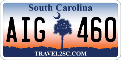 SC license plate AIG460