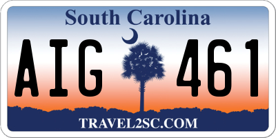 SC license plate AIG461