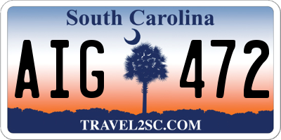 SC license plate AIG472