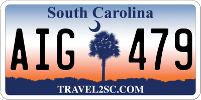 SC license plate AIG479