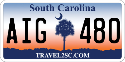 SC license plate AIG480