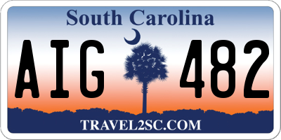 SC license plate AIG482