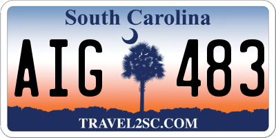 SC license plate AIG483