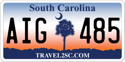 SC license plate AIG485