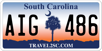 SC license plate AIG486
