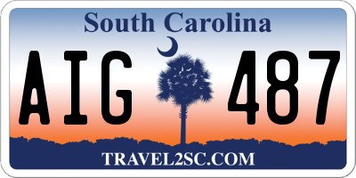 SC license plate AIG487